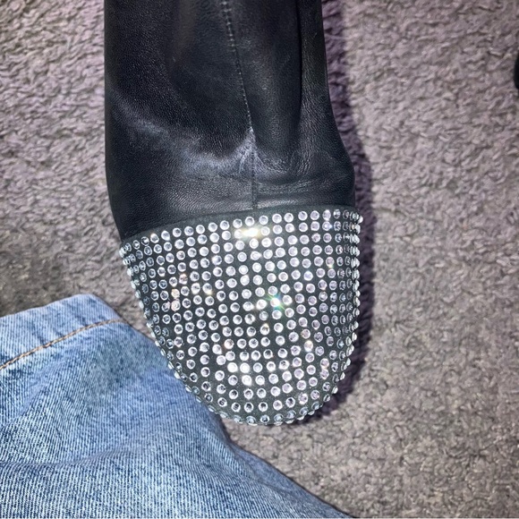 Rebecca Minkoff Crystal & Leather Ankle Boots - Picture 9 of 9